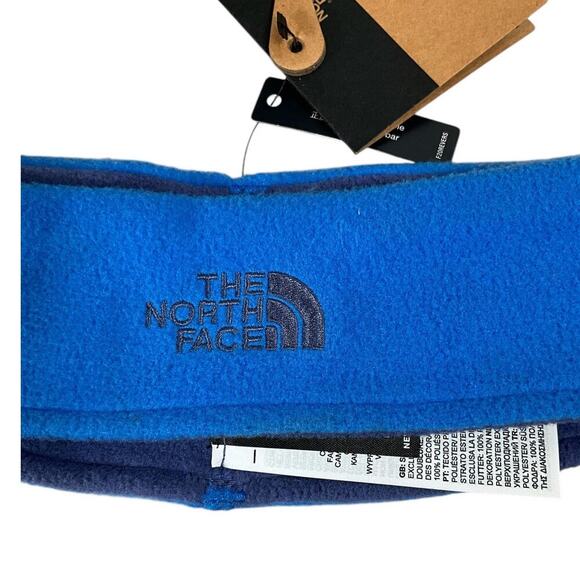 The North Face Kids Glacier Reversible Headband NWT Medium Light Blue Gray Cozy - Picture 6 of 9